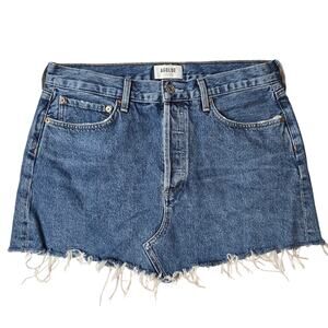 AGOLDE Parker Angled Denim Hem Skirt size 29